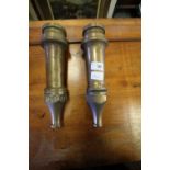 2 bronze firehose nozzles