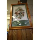 Birds eye maple framed embroidery