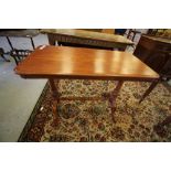 Victorian mahogany side table with trestle supports