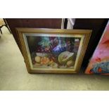 A. Dudley - watercolour of still life with fruit, signed and framed