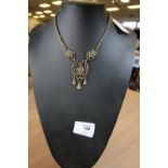 1950's American Gilt Metal Jewellery Collective Necklace