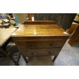 Oak 2 drawer chest