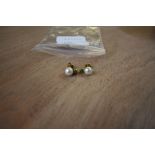 18ct Mappin & Webb Pearl & Emerald Earrings