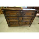 Carved oak sideboard