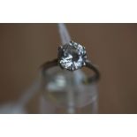 Silver & CZ Ring - Size N/O