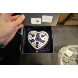 Royal Crown Derby Style Imari Heart Shape Trinket Box (Boxed)