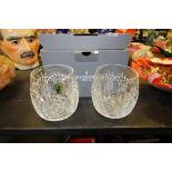 Waterford crystal tumblers - boxed