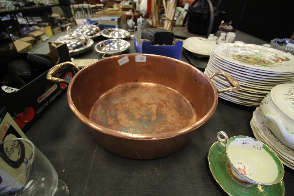 Large copper pan