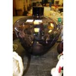 Large Mid-Century amethyst glass vase (small flake chip)