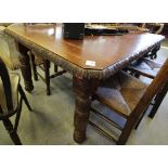 Victorian Oak Dining Table
