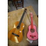 Acoustic Guitar & Childs Guitar (child's guitar A/F)