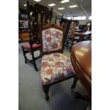 Four Victorian dining chairs