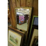 Rectangular gilt mirror