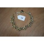 Pearl & Gilt Metal Trifari Type Necklace