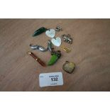 10 Mixed Hardstone & Other Charms