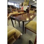 George III mahogany fold over tea table