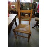 Set of 12 Rush Seated Country chairs