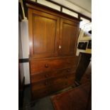 19th Century grained Pine Housekeepers Cupboard