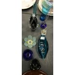 Quantity of Blue Glass Vases/Bowls