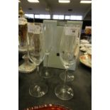 4 John Rocha Waterford Crystal Champagne Flutes