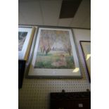 Monet 'Sous les Saules' large framed print