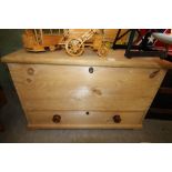 Stripped Pine Box with Drawer