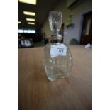 Silver mounted glass scent bottle
