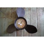 Black Propeller Clock