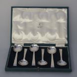 Set of six George V silver dessert spoons by Roberts & Belk, Sheffield 1938, with plain angular