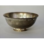 American sterling silver circular bowl by Astons, 20.5cm diameter x 9.5cm high, weight 18 ozs,