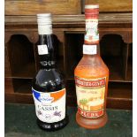 70cl Bottle Creme de Cassis & 70cl Bottle Creme de Peche