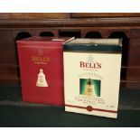 70cl Bells decanter Christmas Scotch whisky 2000, boxed, together with 70cl Bells Christmas 1998