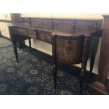 George IV Scottish figured mahogany sideboard in the manner of Gillows with concave front, the