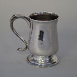 George III silver baluster shaped tankard by IL & IM, possibly John Langlands (?), the scroll handle