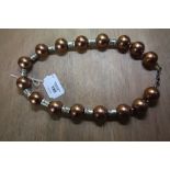 Jennie Ferguson Designs faux copper bead necklace