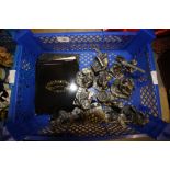 Small box of pewter figures
