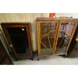 Walnut display cabinet and other