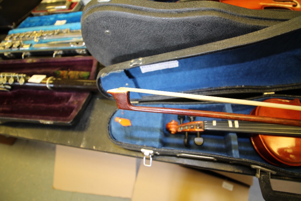 3 Small Chinese Cased Violins - Image 8 of 16