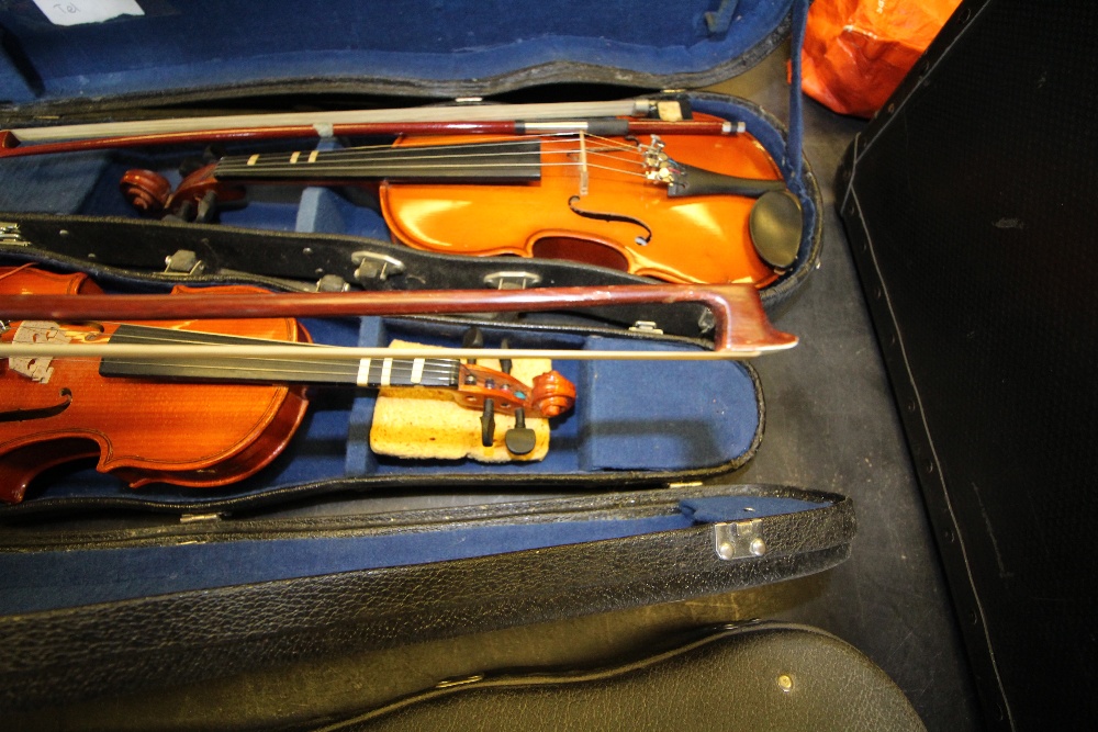 3 Small Chinese Cased Violins - Image 12 of 16