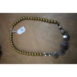 Jennie Ferguson Designs gilt bead and paste necklace