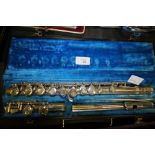 Nickel-silver plated Flute and Case