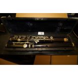 Cased Wooden Flute - in the style of Rudall and Carte