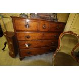 George III oak chest of drawers