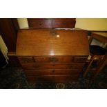 George III mahogany bureau (A/F)