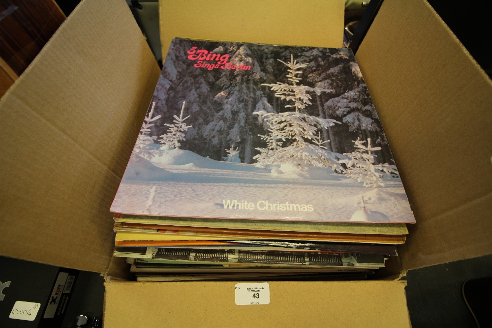 Box of LP records 50s-60s