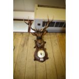 Stags head plastic barometer