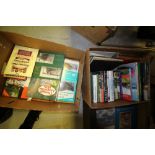 2 boxes of transport books: canals, trains, ships, war
