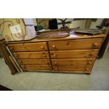 Large double pine drawers
