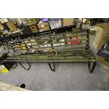 Wrought iron garden bench