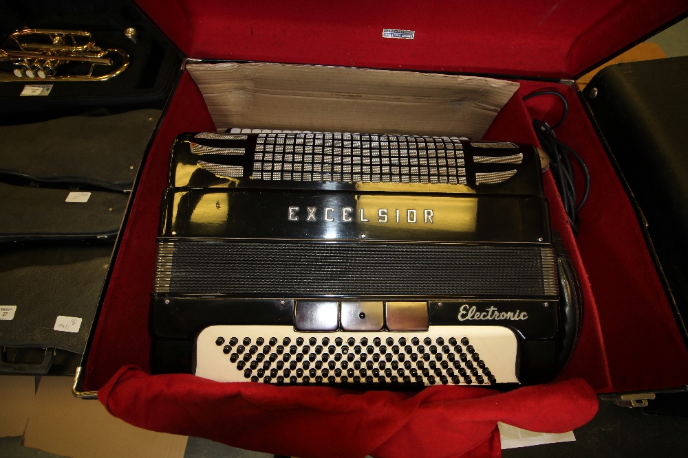 Excelsior electronic accordion and foot pedal etc